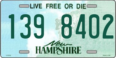 NH license plate 1398402