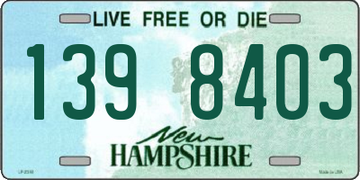 NH license plate 1398403