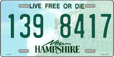 NH license plate 1398417