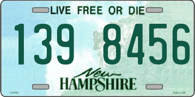 NH license plate 1398456