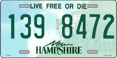 NH license plate 1398472