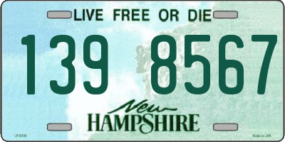 NH license plate 1398567
