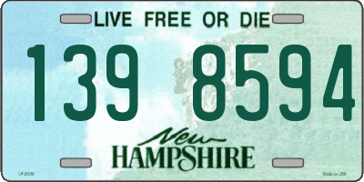 NH license plate 1398594