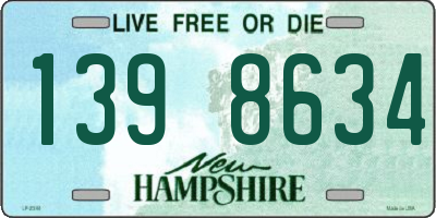 NH license plate 1398634