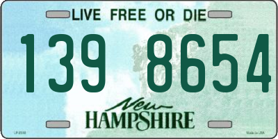 NH license plate 1398654