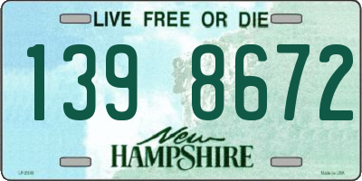 NH license plate 1398672