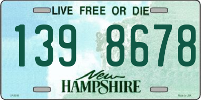 NH license plate 1398678