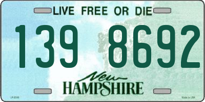 NH license plate 1398692