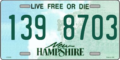 NH license plate 1398703
