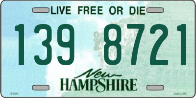 NH license plate 1398721
