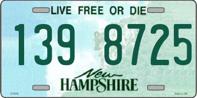 NH license plate 1398725