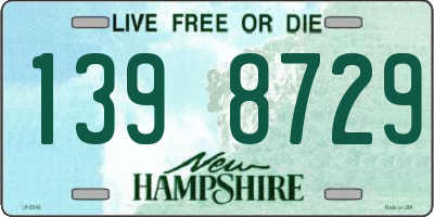 NH license plate 1398729
