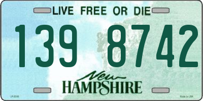 NH license plate 1398742
