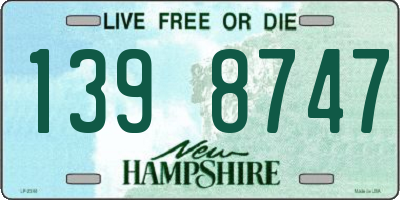 NH license plate 1398747