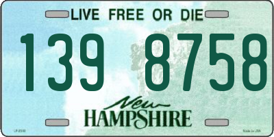 NH license plate 1398758