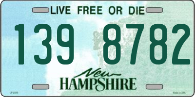 NH license plate 1398782
