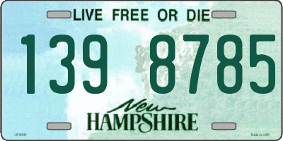 NH license plate 1398785
