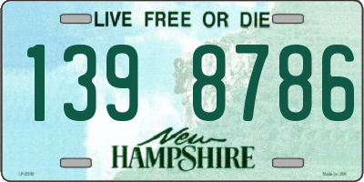 NH license plate 1398786