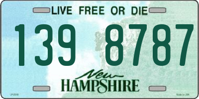 NH license plate 1398787