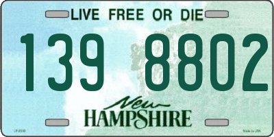 NH license plate 1398802