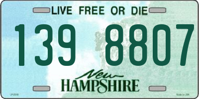 NH license plate 1398807