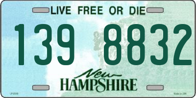 NH license plate 1398832
