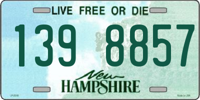NH license plate 1398857