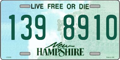 NH license plate 1398910