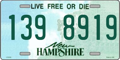NH license plate 1398919