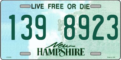 NH license plate 1398923