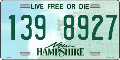 NH license plate 1398927