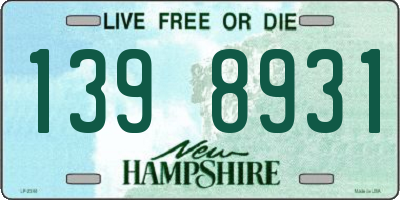 NH license plate 1398931