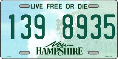 NH license plate 1398935