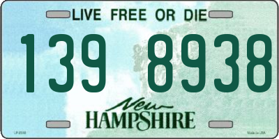 NH license plate 1398938