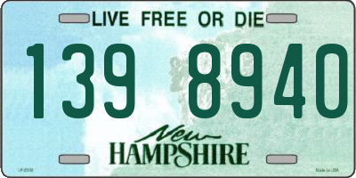 NH license plate 1398940