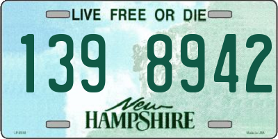 NH license plate 1398942