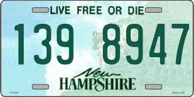 NH license plate 1398947