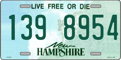 NH license plate 1398954