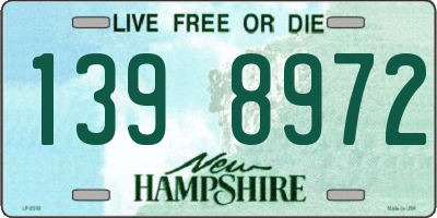NH license plate 1398972