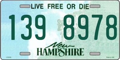 NH license plate 1398978