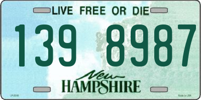NH license plate 1398987