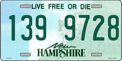 NH license plate 1399728