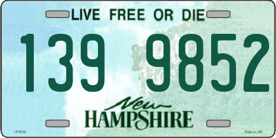 NH license plate 1399852