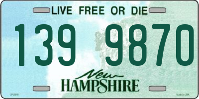 NH license plate 1399870