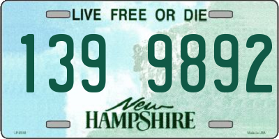 NH license plate 1399892