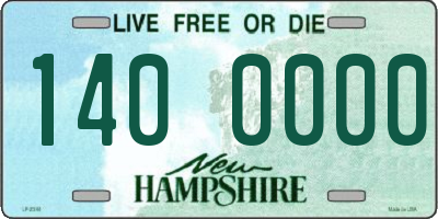 NH license plate 1400000