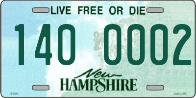 NH license plate 1400002