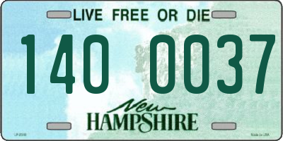 NH license plate 1400037