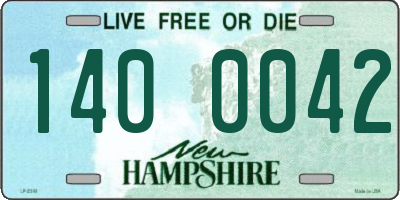 NH license plate 1400042