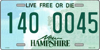 NH license plate 1400045